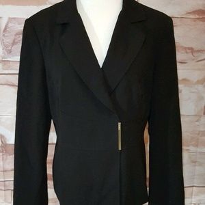 🆕 Calvin Klein Black Blazer Gold Snap Business XL